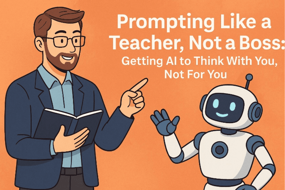Prompting Like a Teacher, Not a Boss: Getting AI to Think With You, Not For You